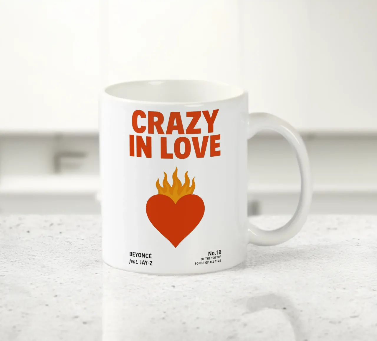 Beyoncé & Jay-Z – Heart on Fire Print tazza in ceramica da Studio Mooodz