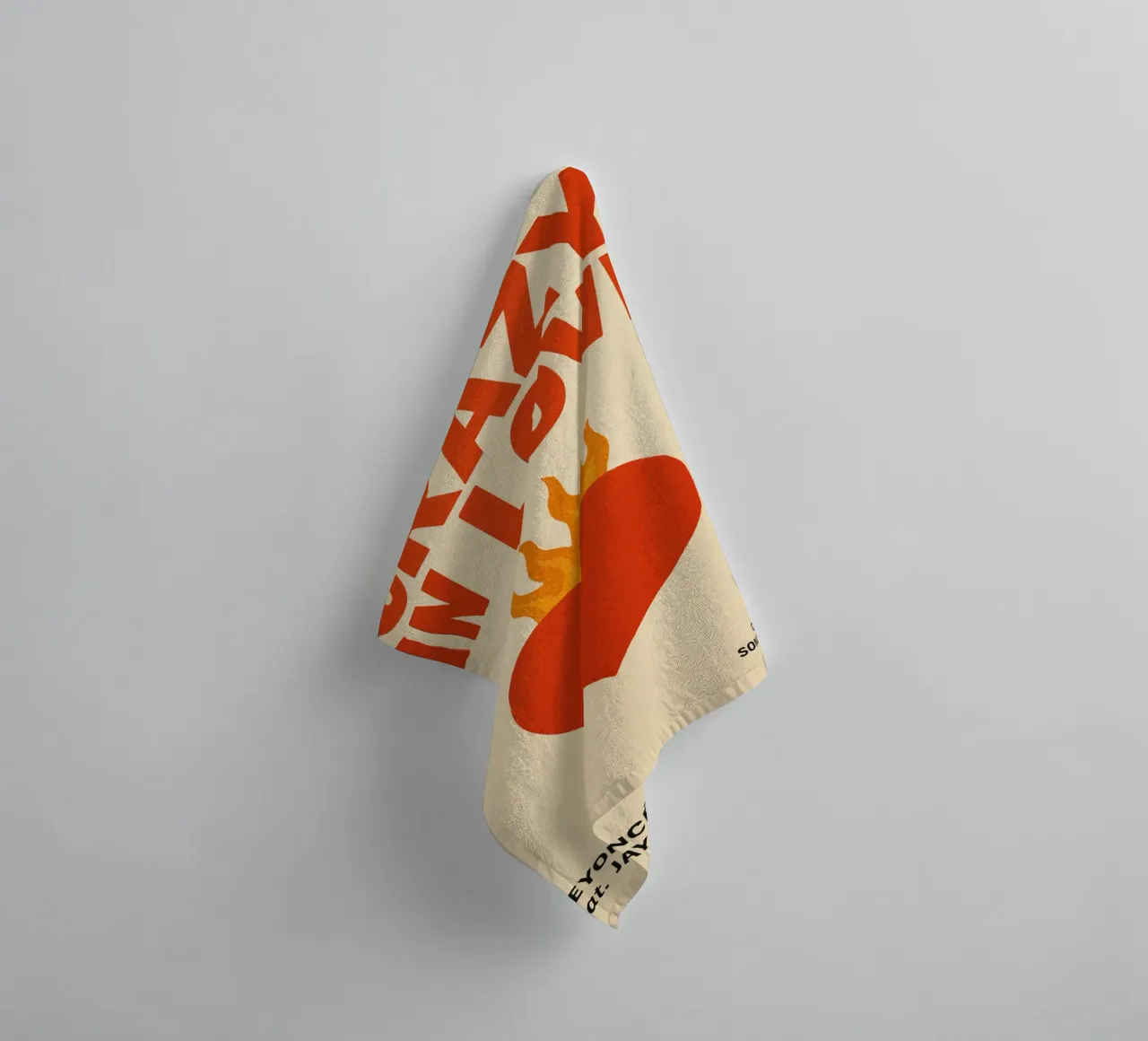 Beyoncé & Jay-Z – Heart on Fire Print asciugamano da bagno da Studio Mooodz