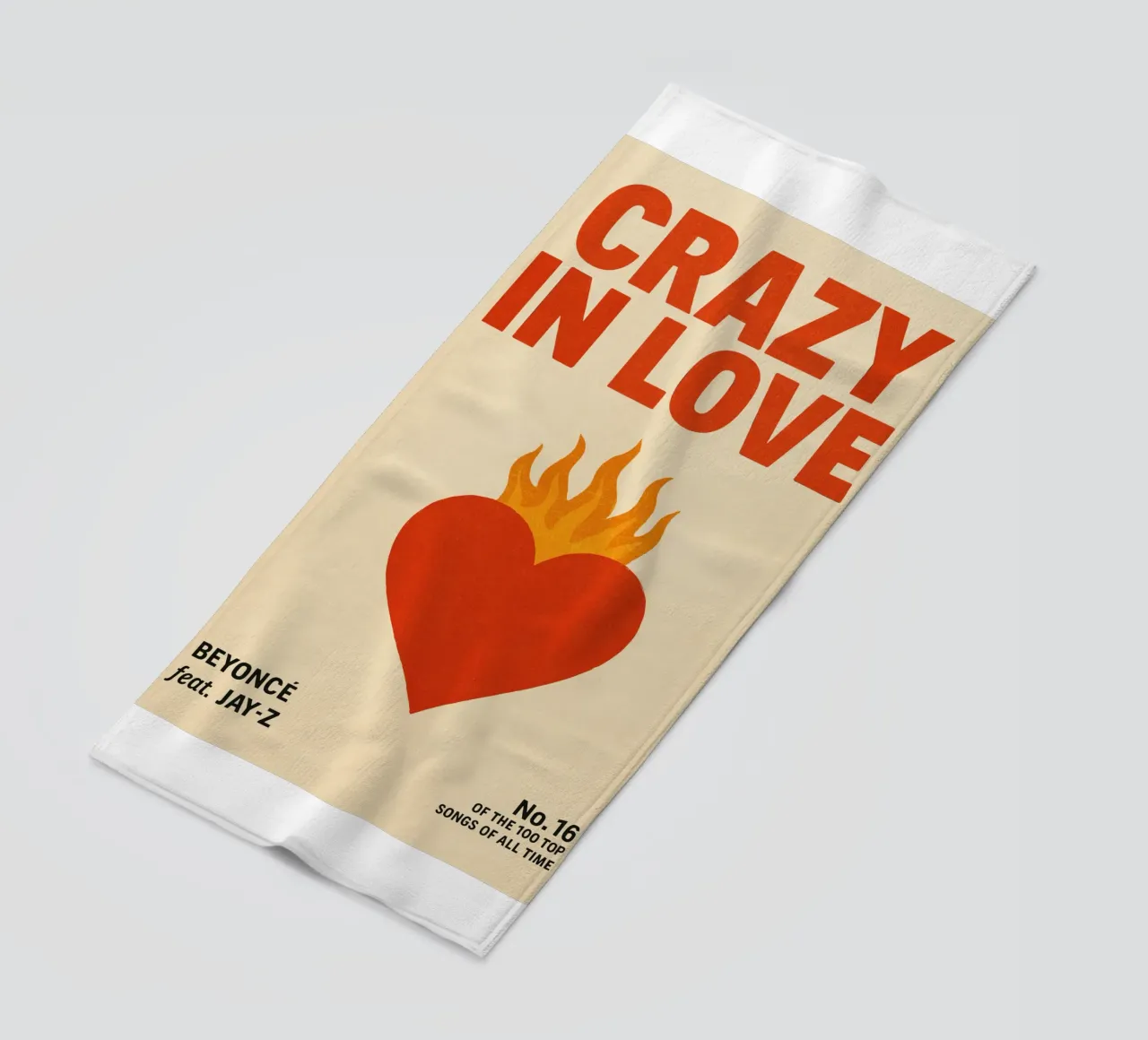 Beyoncé & Jay-Z – Heart on Fire Print telo mare da Studio Mooodz