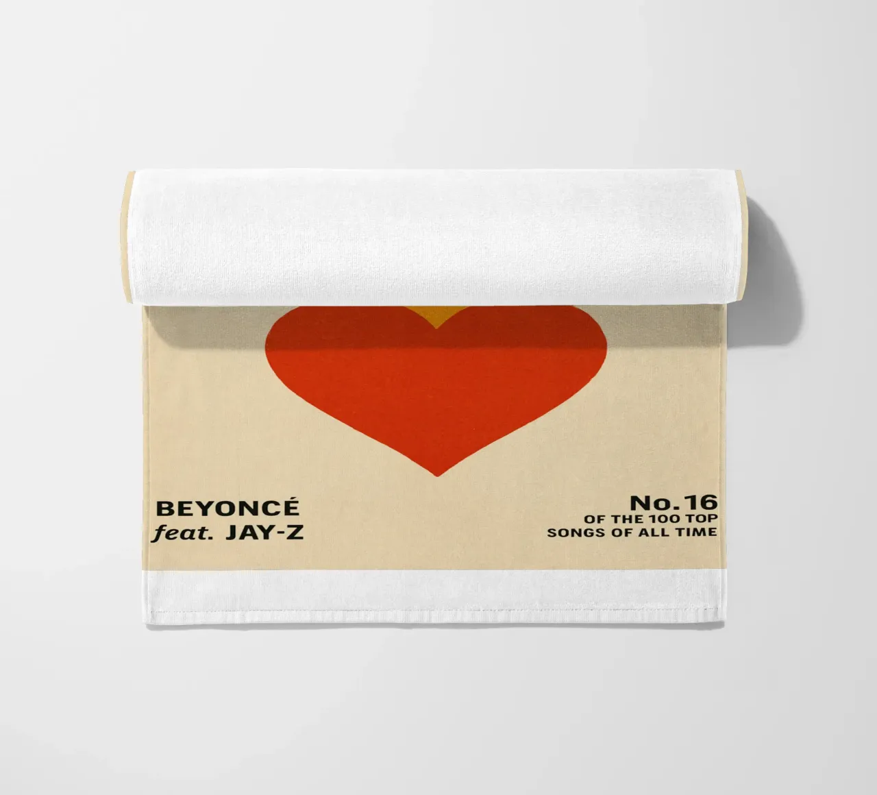 Beyoncé & Jay-Z – Heart on Fire Print telo mare da Studio Mooodz