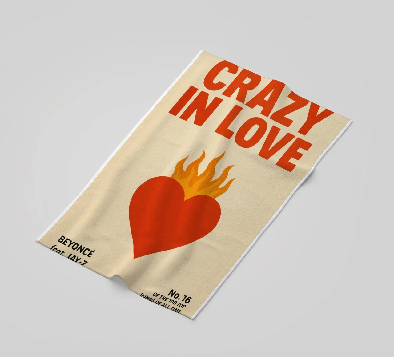 Beyoncé & Jay-Z – Heart on Fire Print telo mare da Studio Mooodz