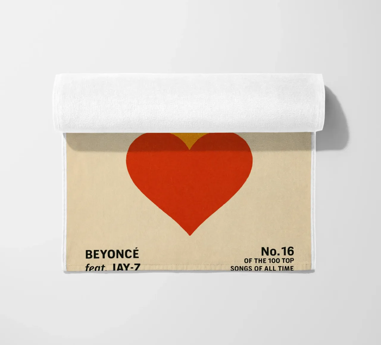 Beyoncé & Jay-Z – Heart on Fire Print telo mare da Studio Mooodz