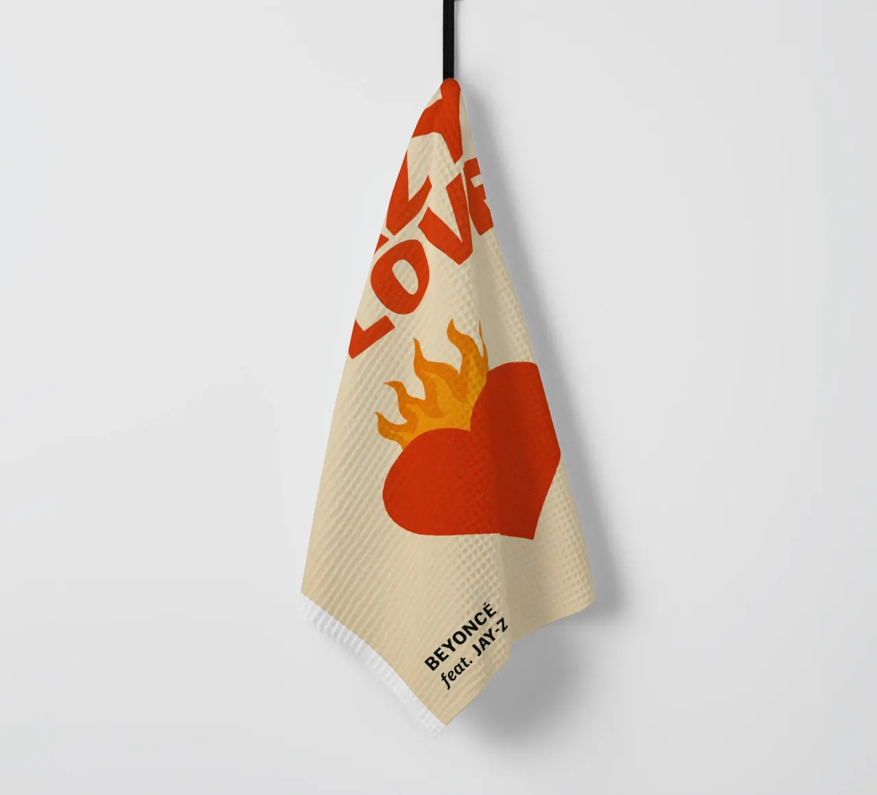 Beyoncé & Jay-Z – Heart on Fire Print canovaccio da cucina da Studio Mooodz