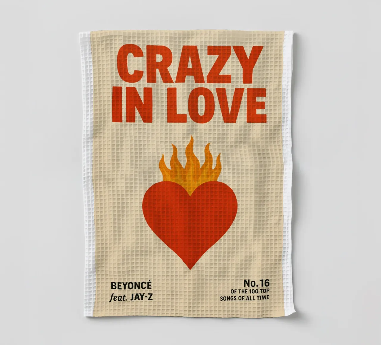 Beyoncé & Jay-Z – Heart on Fire Print canovaccio da cucina da Studio Mooodz