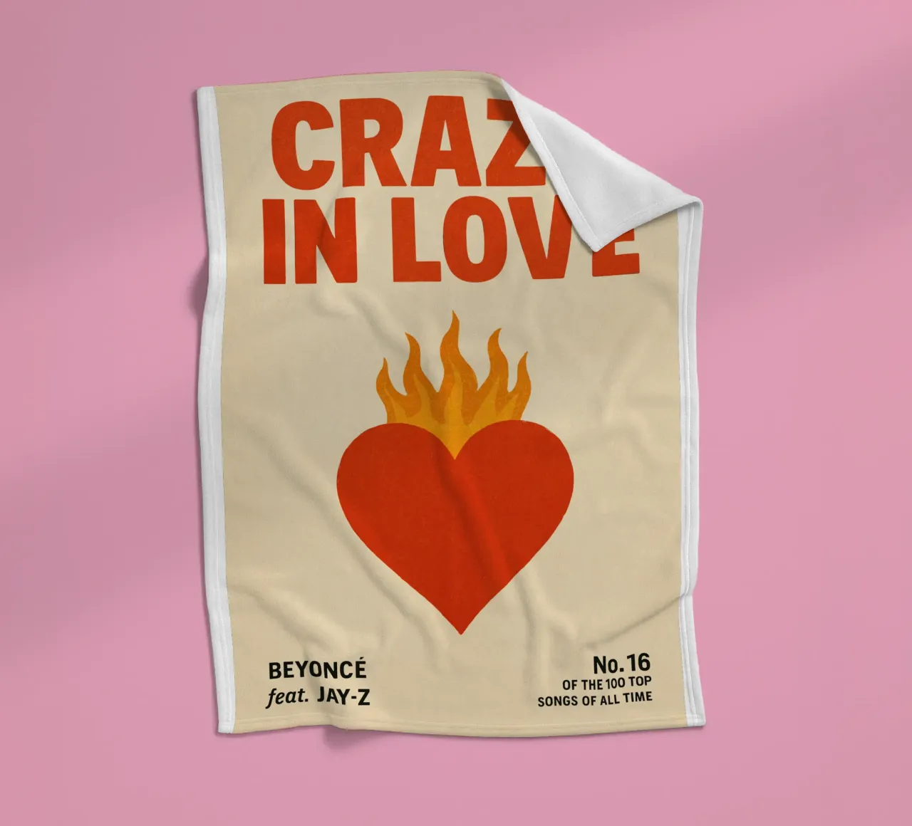 Beyoncé & Jay-Z – Heart on Fire Print coperta in pile da Studio Mooodz