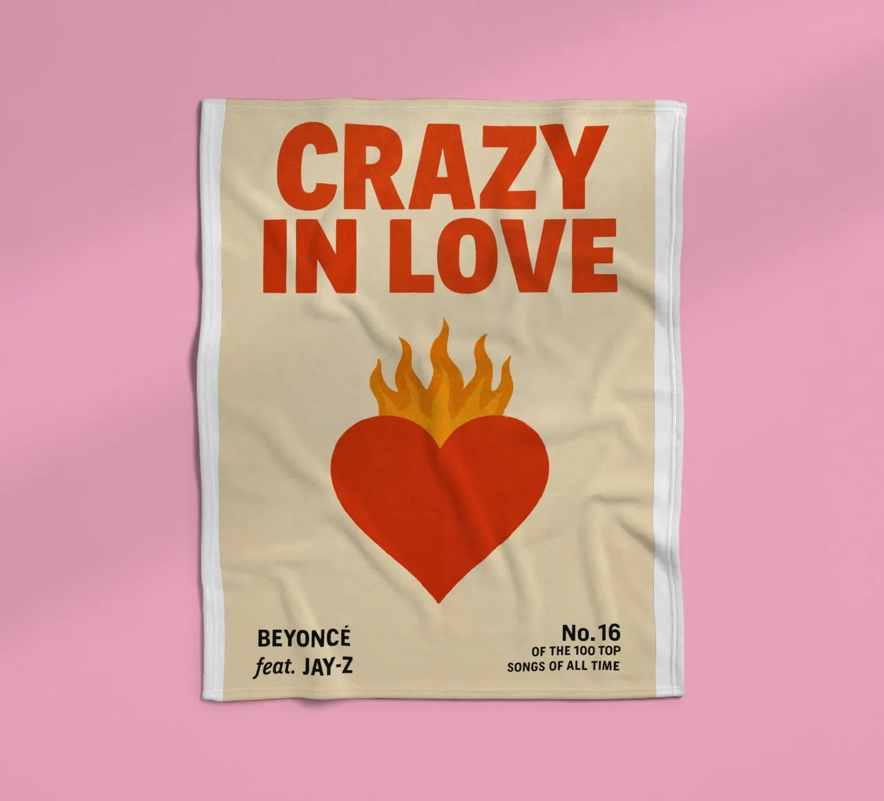 Beyoncé & Jay-Z – Heart on Fire Print coperta in pile da Studio Mooodz