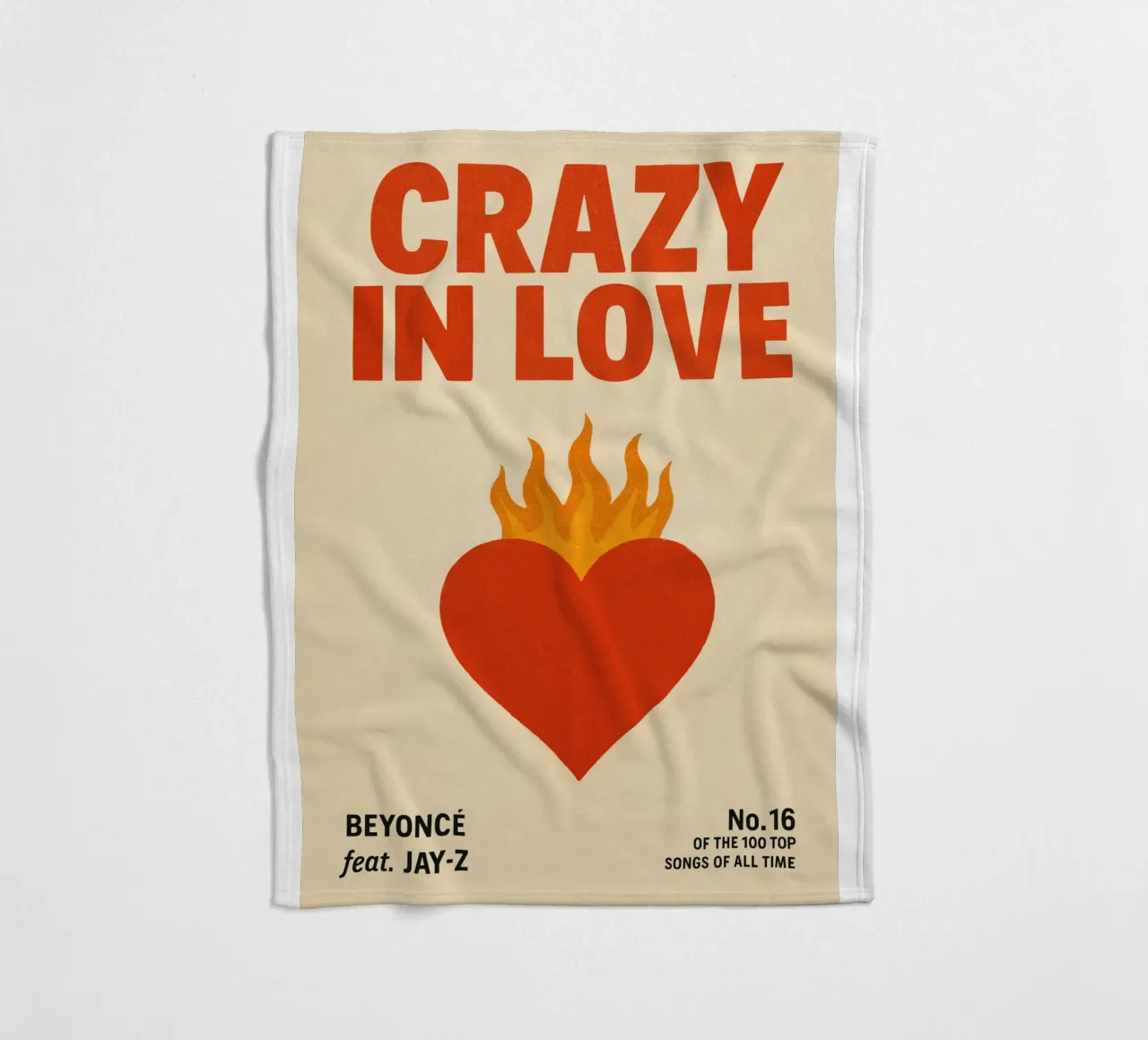 Beyoncé & Jay-Z – Heart on Fire Print coperta in pile da Studio Mooodz