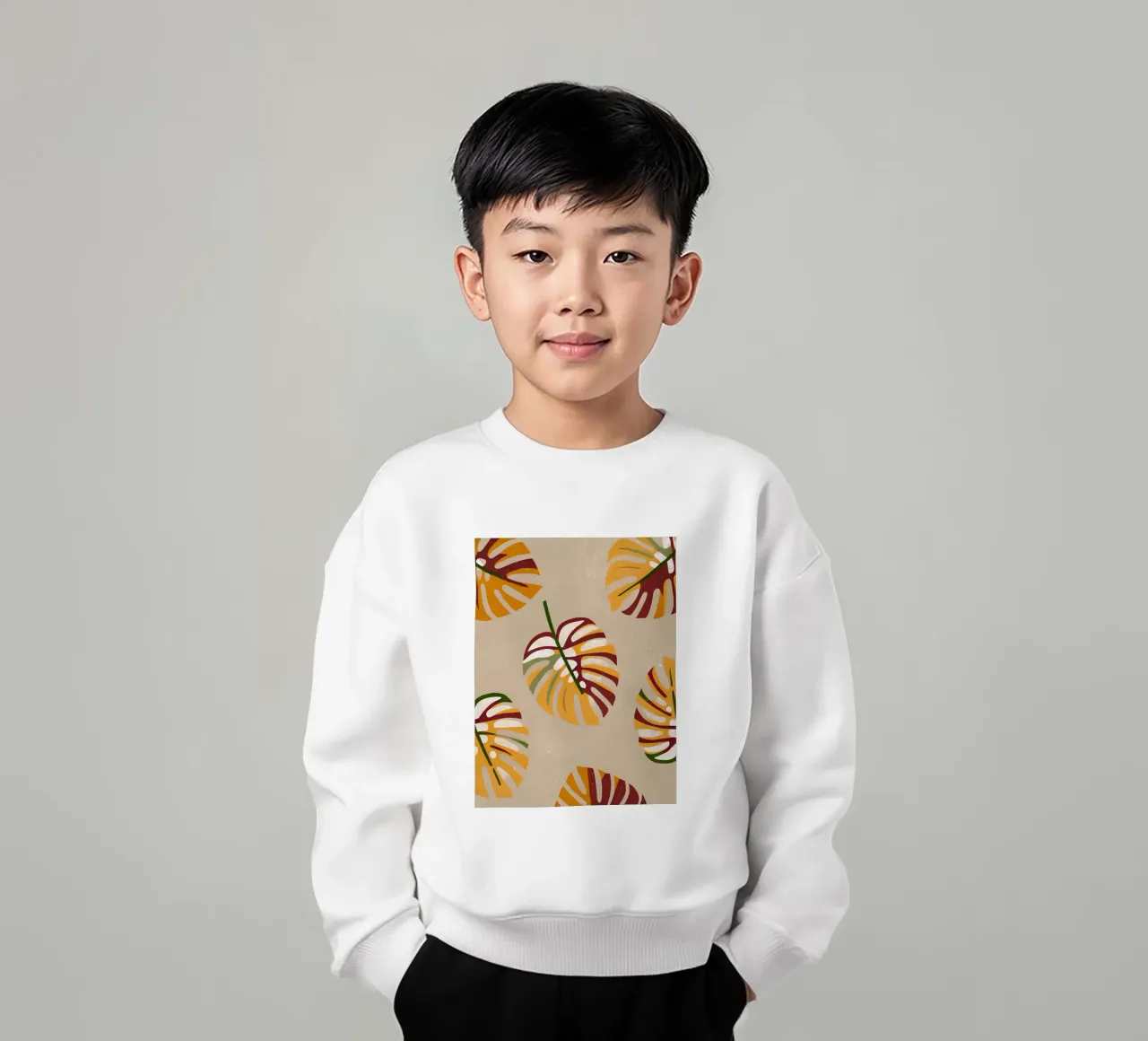 Monstera Retro Pop Flower felpa bambino da THE LATEST SHOP