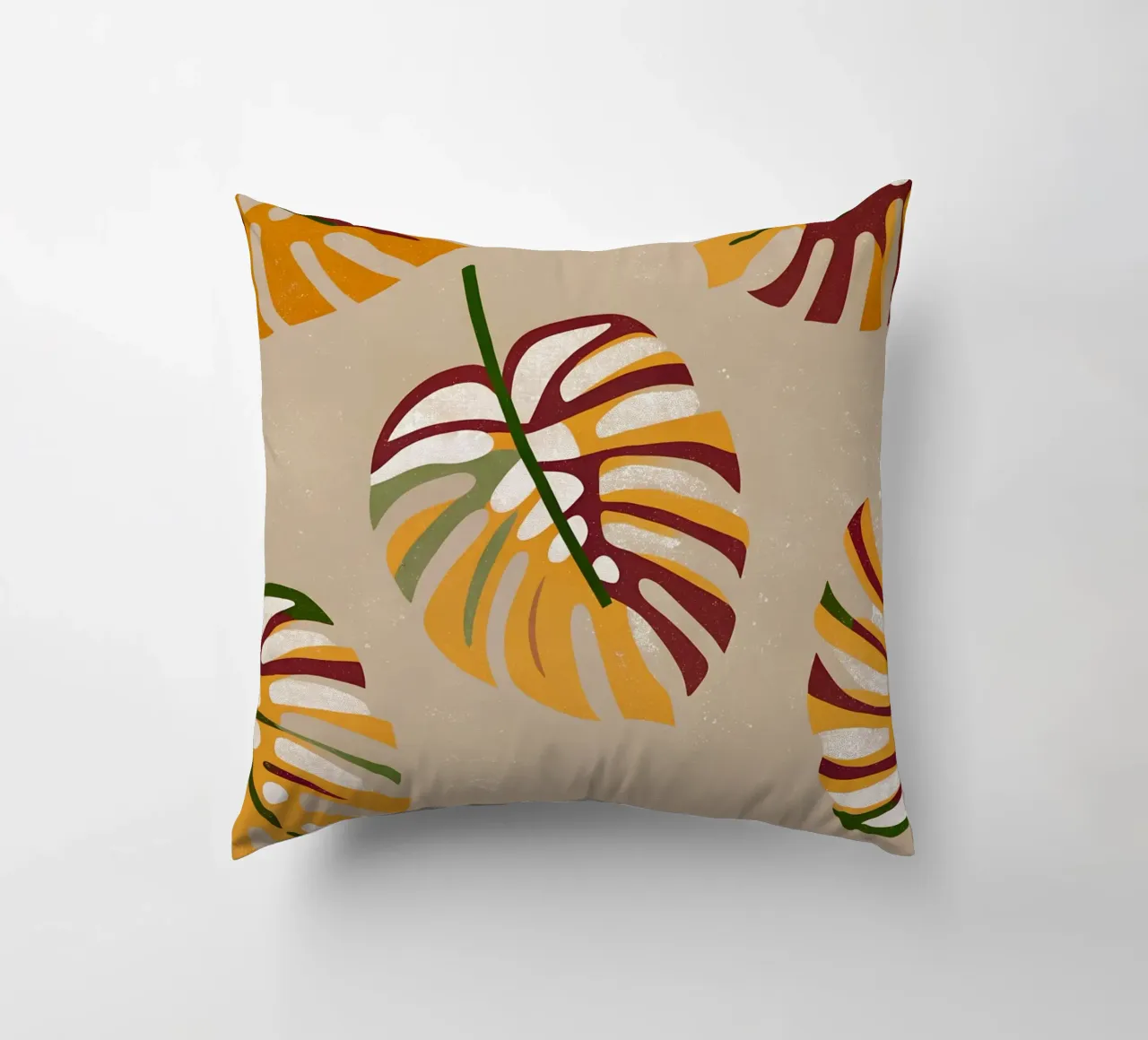 Monstera Retro Pop Flower cuscino da THE LATEST SHOP