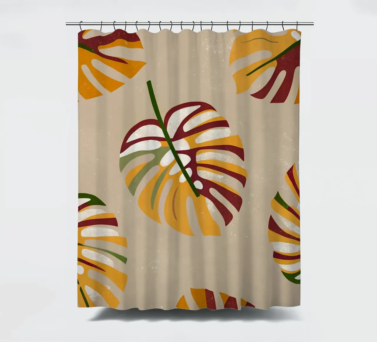 Monstera Retro Pop Flower tenda da doccia da THE LATEST SHOP