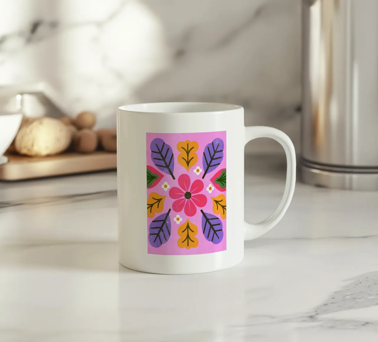 Fiori retrò pop tazza in ceramica da THE LATEST SHOP