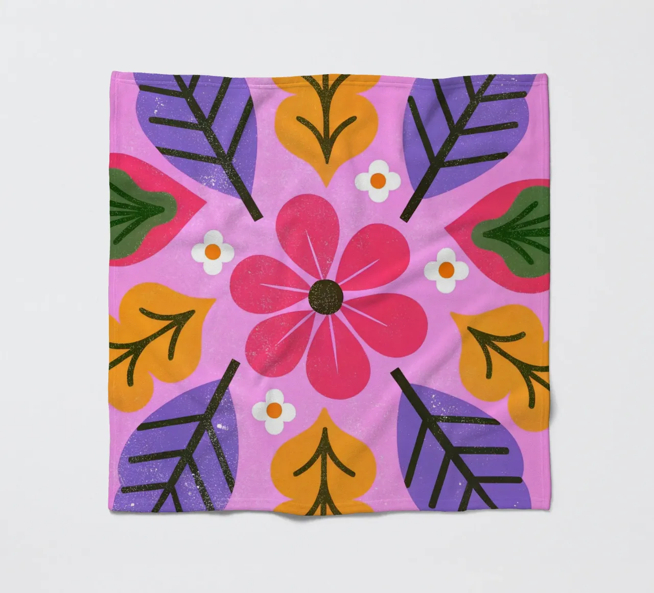 Fiori retrò pop coperta in pile da THE LATEST SHOP