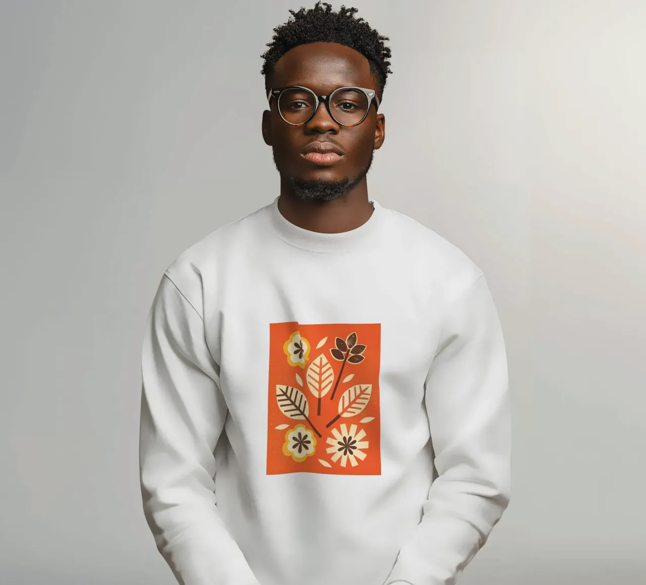 Fiori e foglie retrò pop felpa da THE LATEST SHOP