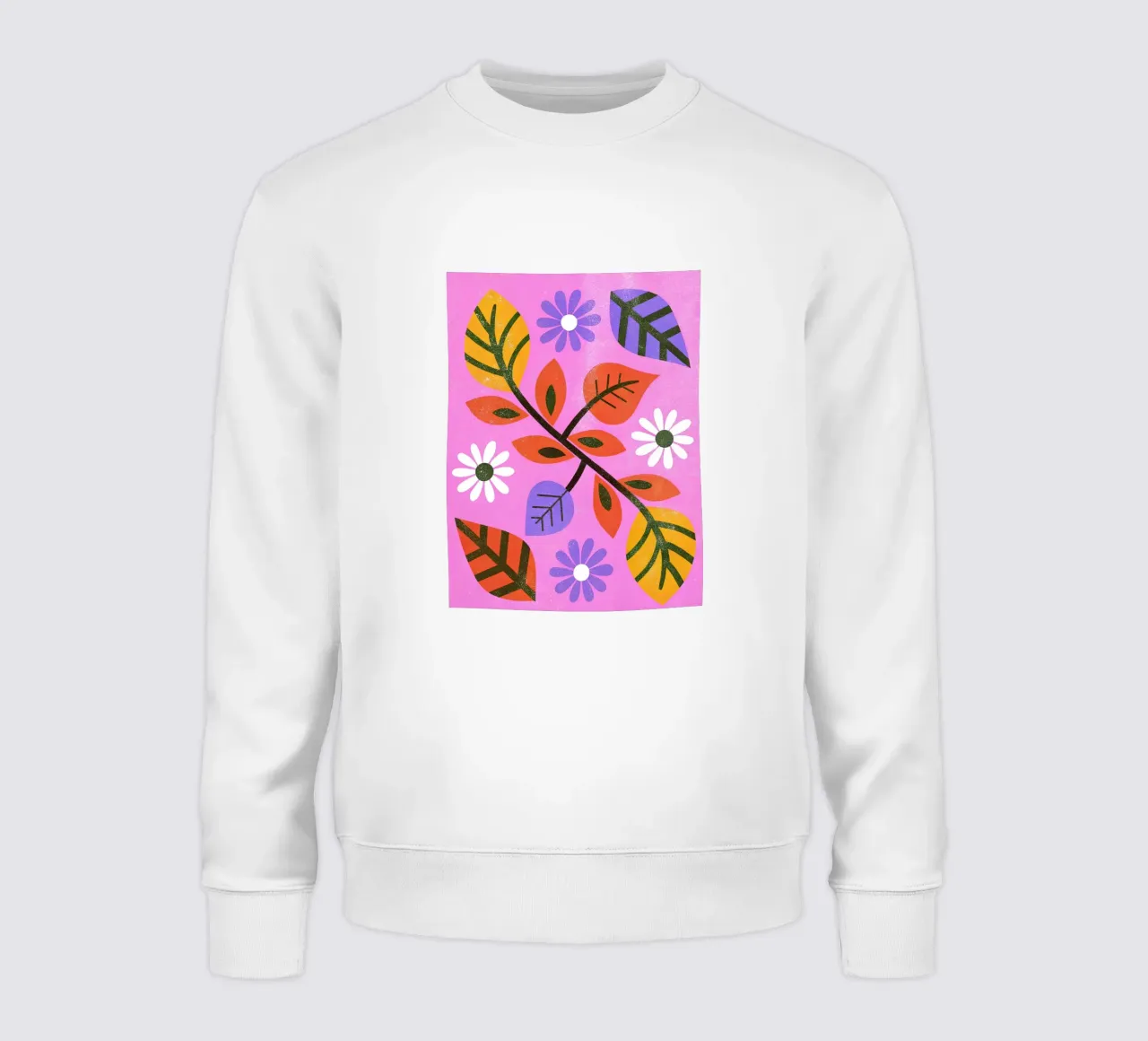 Fiori e foglie retrò pop felpa da THE LATEST SHOP