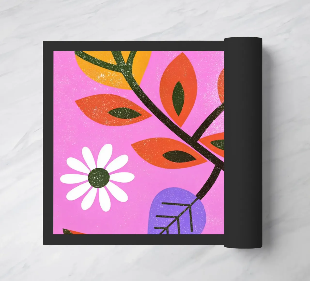 Fiori e foglie retrò pop zerbino da THE LATEST SHOP