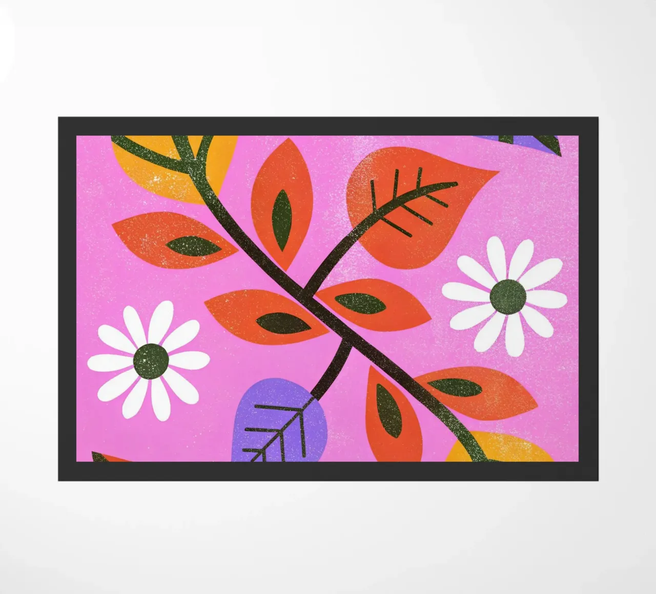 Fiori e foglie retrò pop zerbino da THE LATEST SHOP