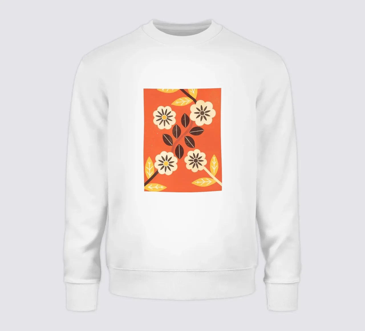 Fiori e foglie retrò pop felpa da THE LATEST SHOP
