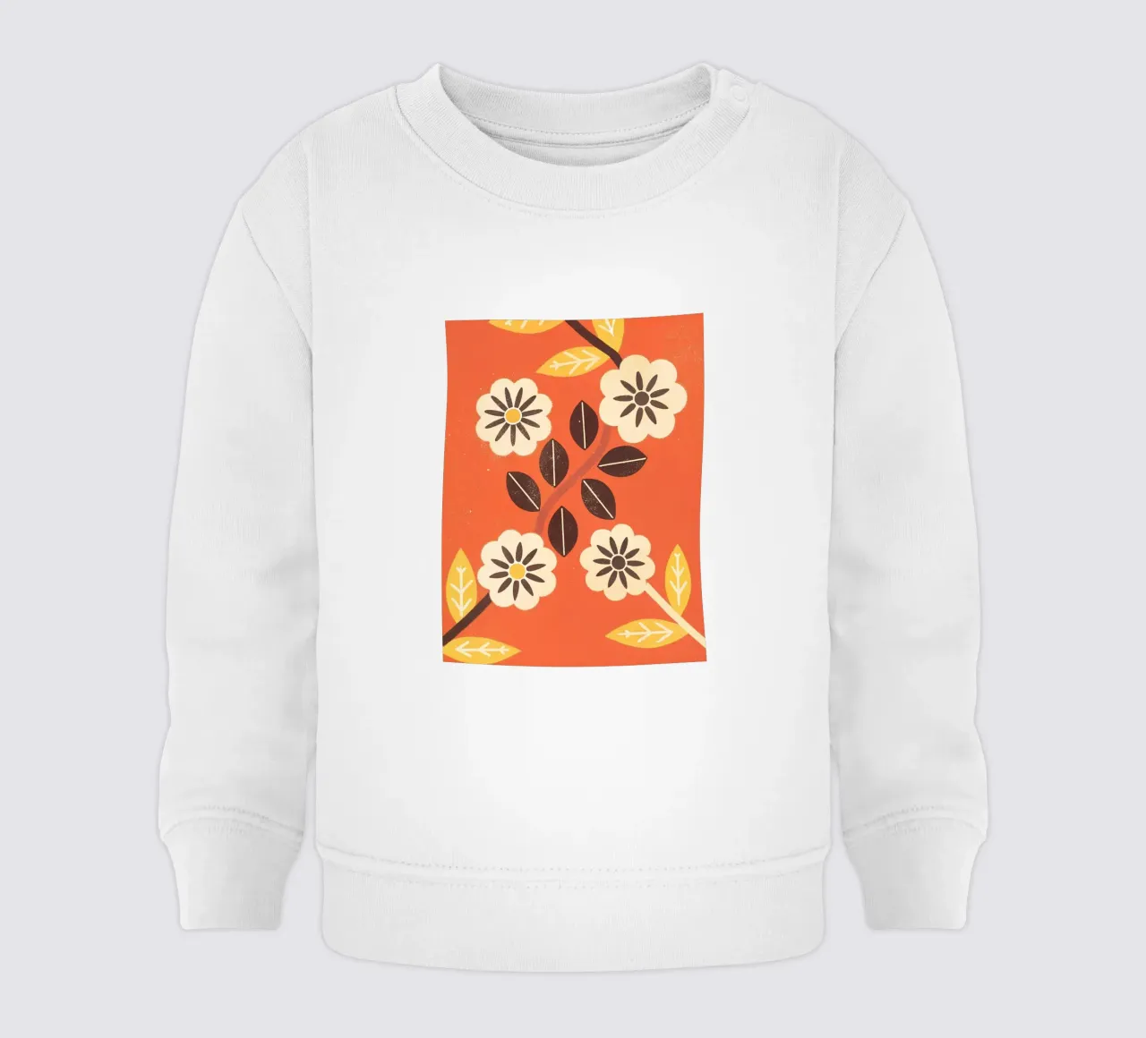 Fiori e foglie retrò pop felpa neonato da THE LATEST SHOP