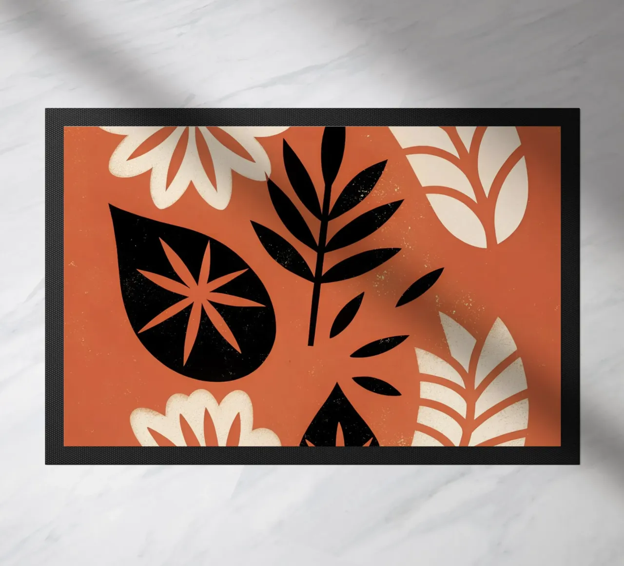 Fiori e foglie retrò pop zerbino da THE LATEST SHOP