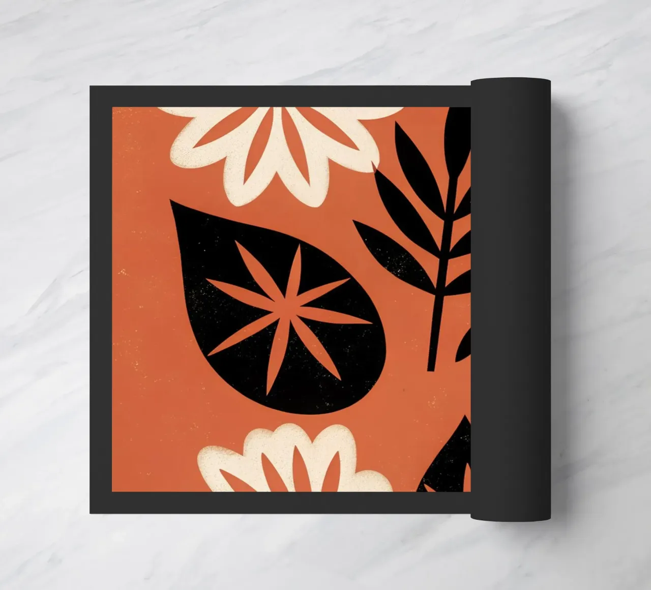 Fiori e foglie retrò pop zerbino da THE LATEST SHOP