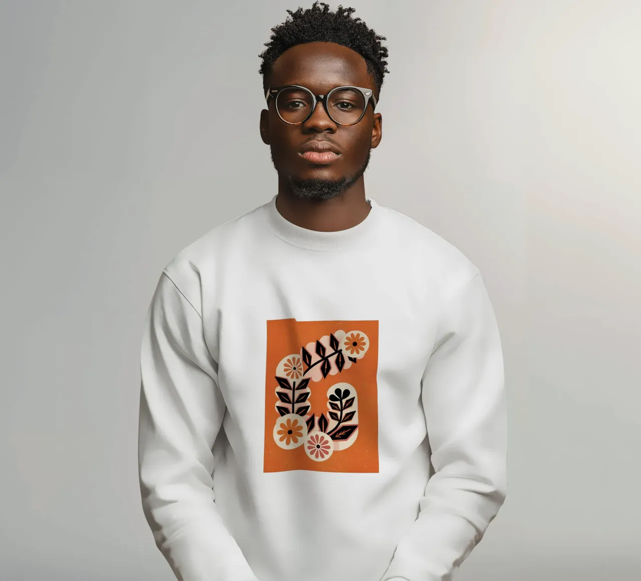 Fiori e foglie retrò pop felpa da THE LATEST SHOP