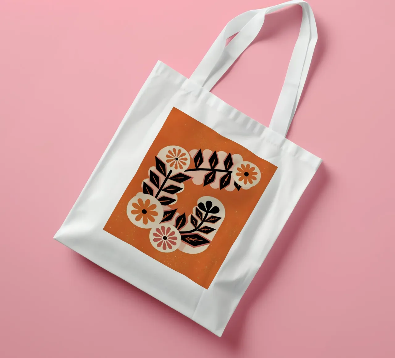 Fiori e foglie retrò pop borsa in juta da THE LATEST SHOP