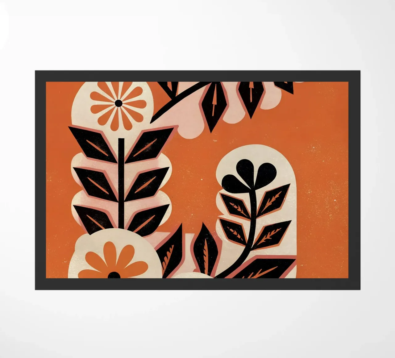 Fiori e foglie retrò pop zerbino da THE LATEST SHOP