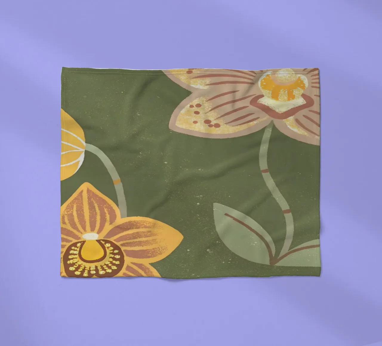 Fiori retrò pop coperta in pile da THE LATEST SHOP