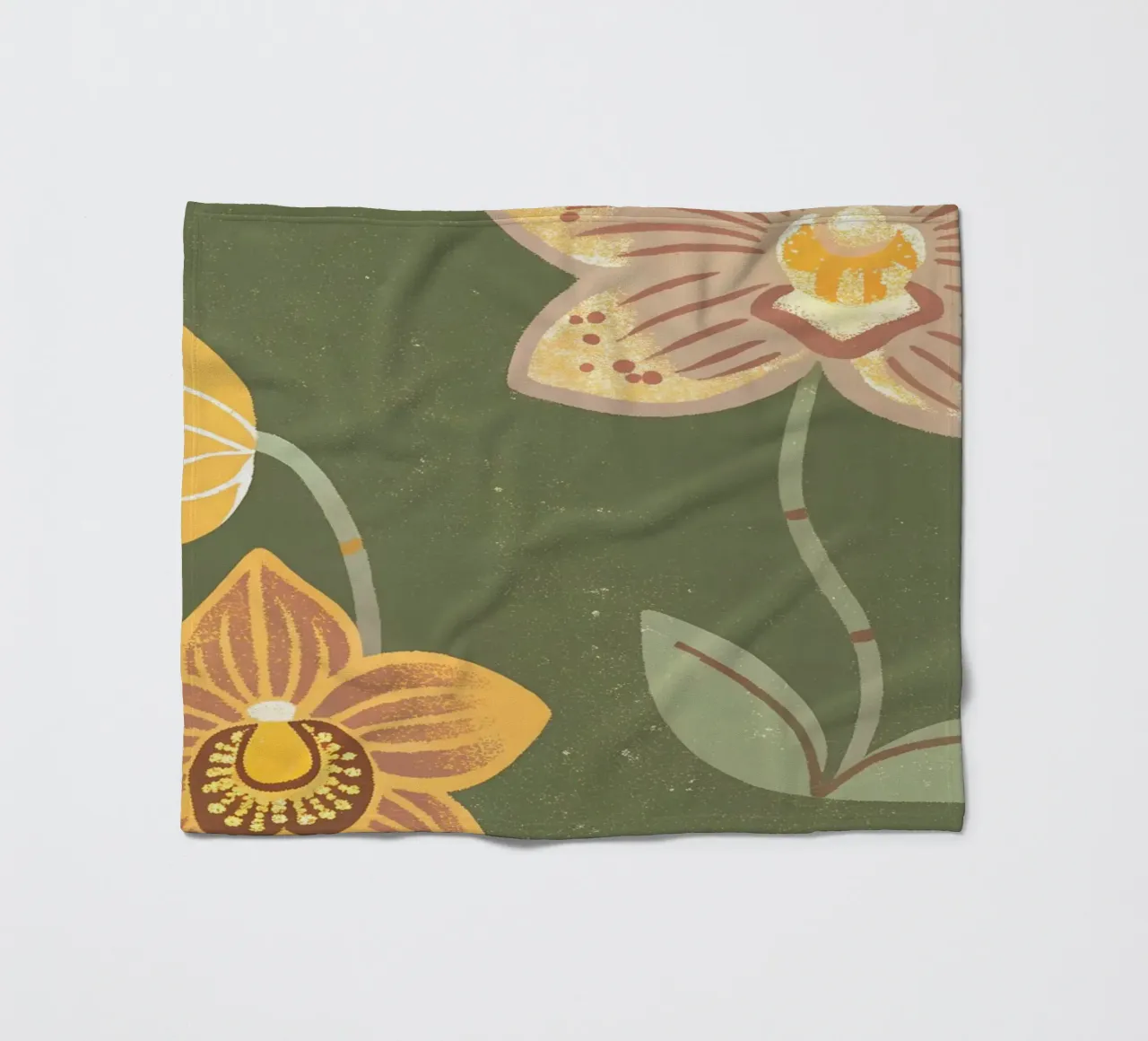 Fiori retrò pop coperta in pile da THE LATEST SHOP