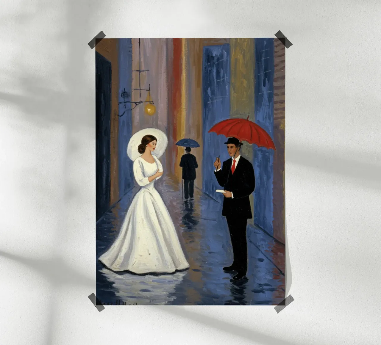 La sposa poster con telaio in alluminio da Art Center