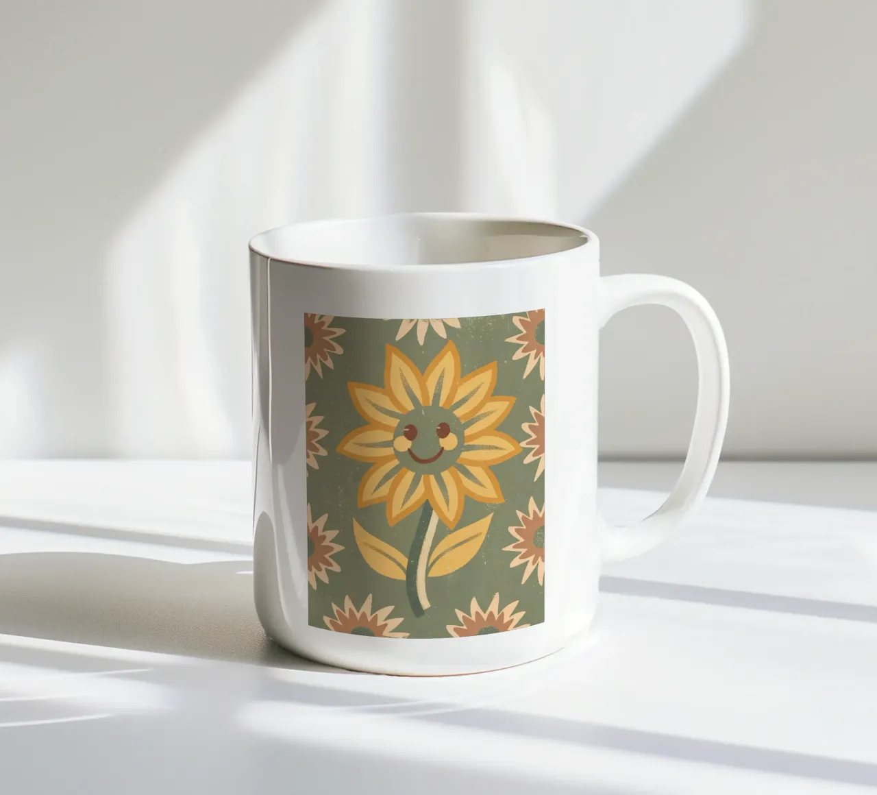 Girasole retrò pop tazza in ceramica da THE LATEST SHOP