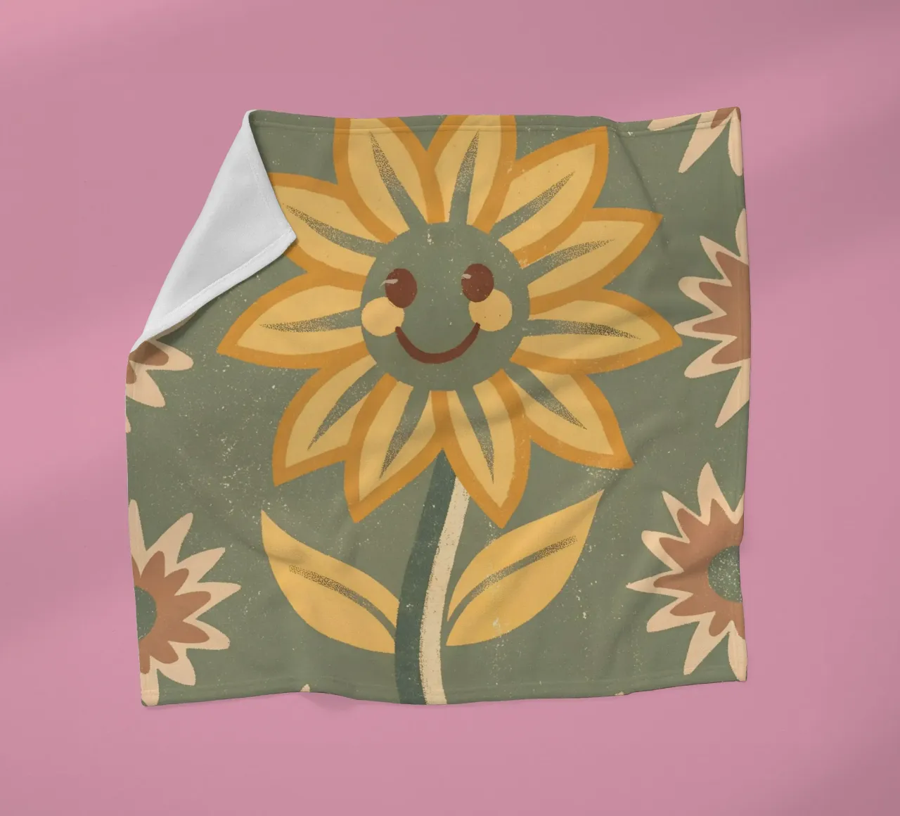 Girasole retrò pop coperta in pile da THE LATEST SHOP