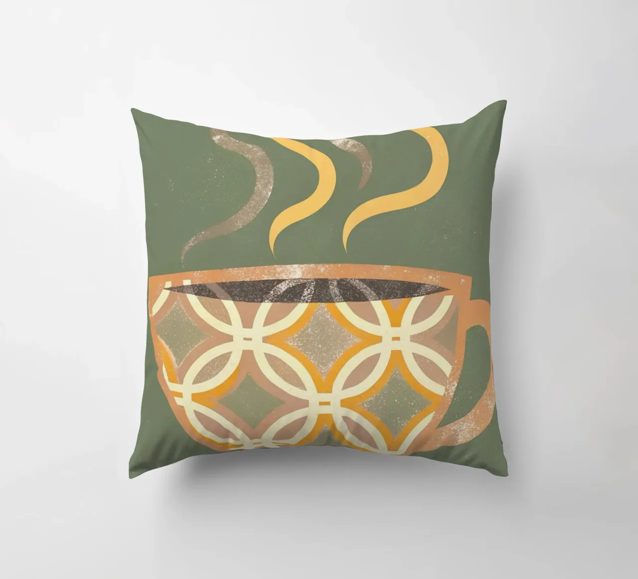 Retro Pop Kaffeetasse Kissen von THE LATEST SHOP