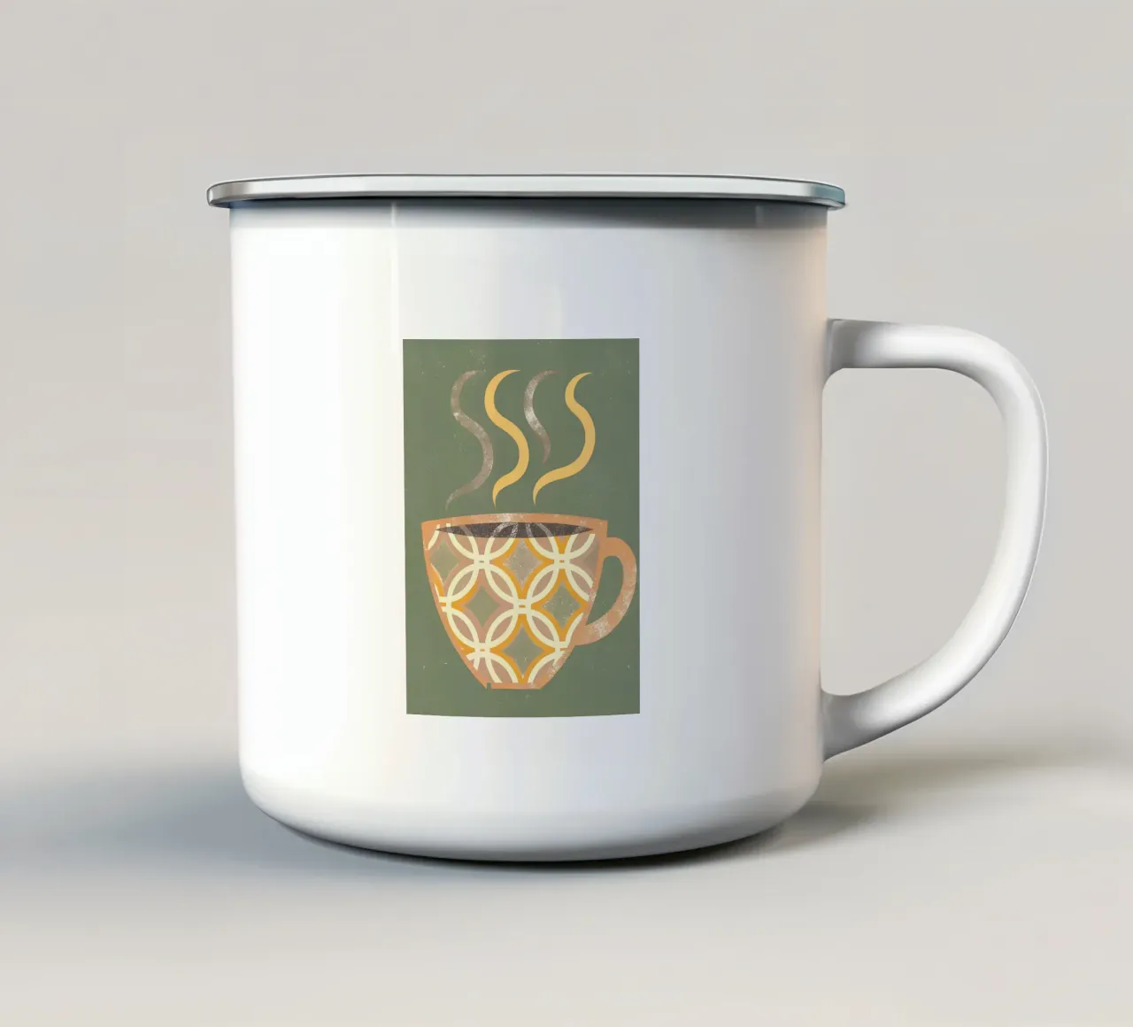 Tasse à café Retro Pop mug en émail de THE LATEST SHOP