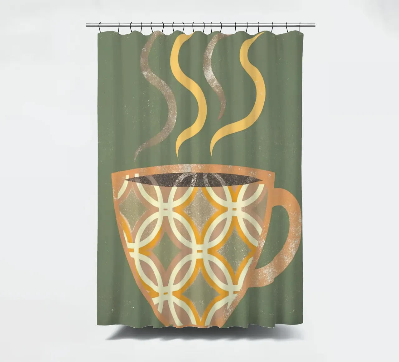 Tazza da caffè Retro Pop tenda da doccia da THE LATEST SHOP