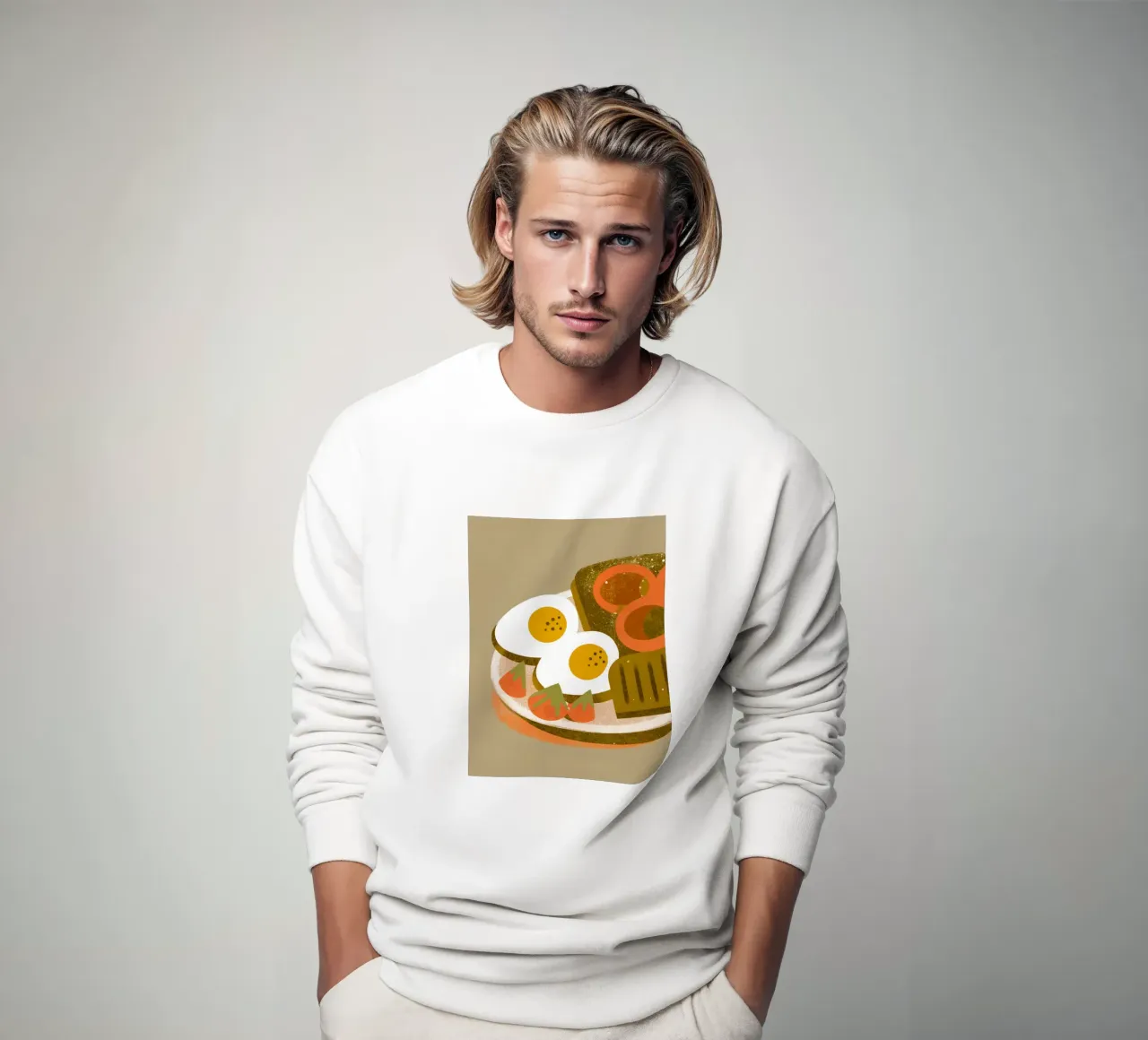 Retro Pop Ei Essen Sweatshirt von THE LATEST SHOP
