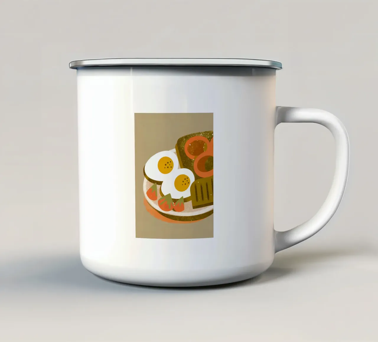 Uovo Retro Pop Food tazza in smalto da THE LATEST SHOP