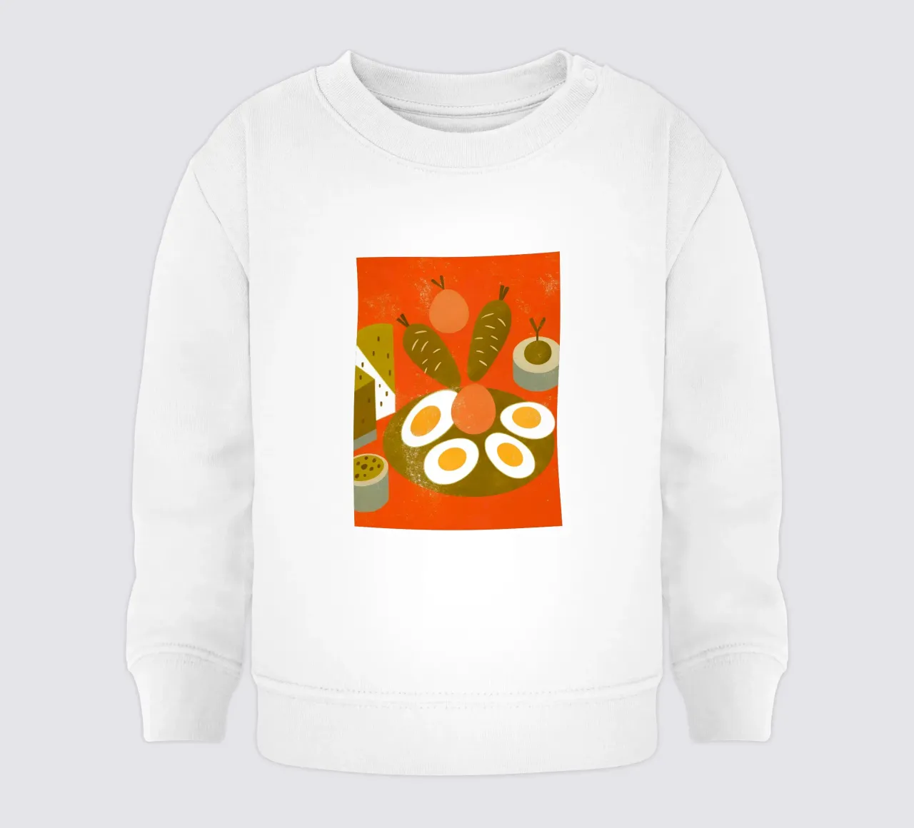 Retro Pop Egg Food sudadera de bebé de THE LATEST SHOP