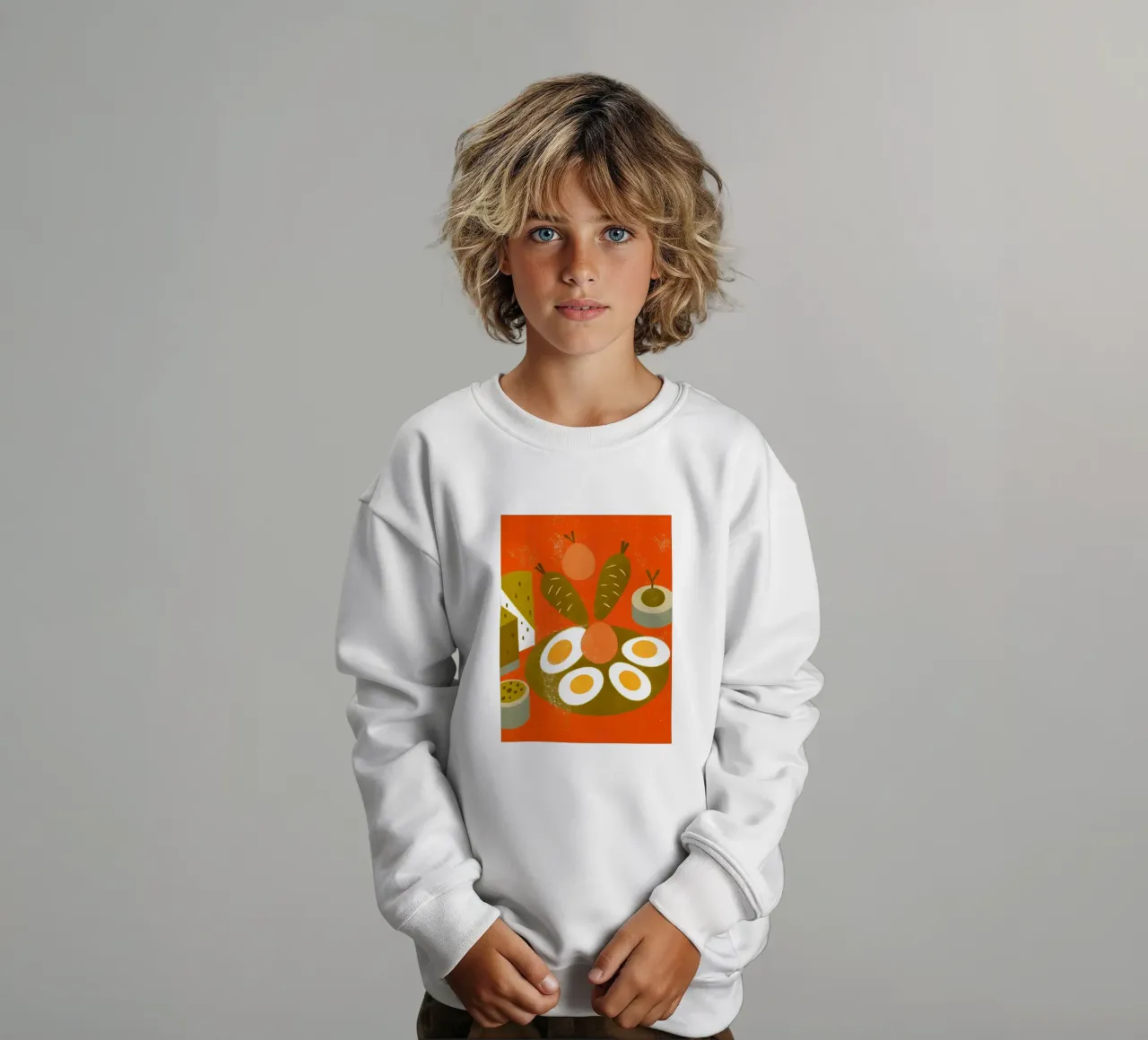 Retro Pop Egg Food sudadera para niño de THE LATEST SHOP