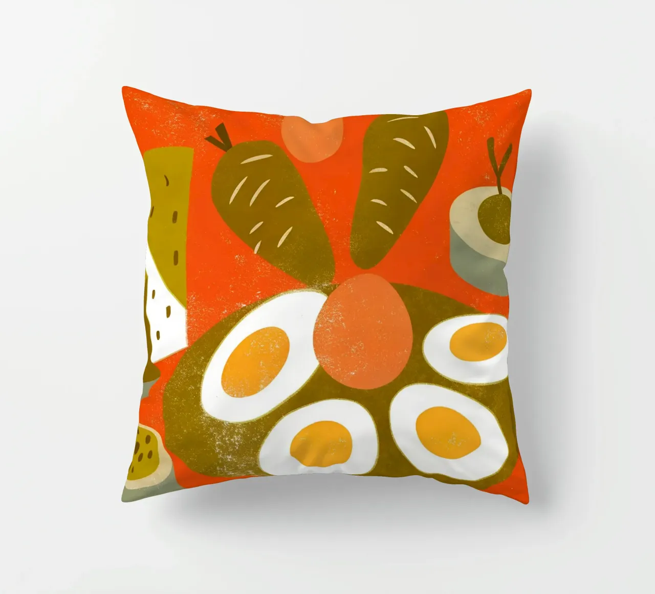 Uovo Retro Pop Food cuscino da THE LATEST SHOP