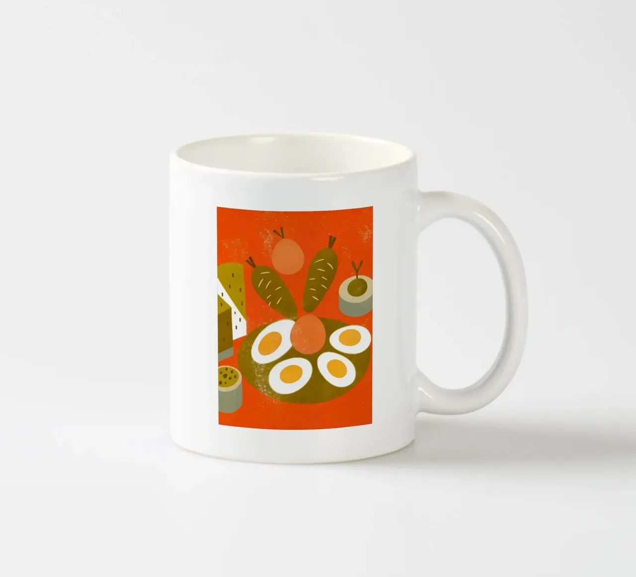 Uovo Retro Pop Food tazza in ceramica da THE LATEST SHOP
