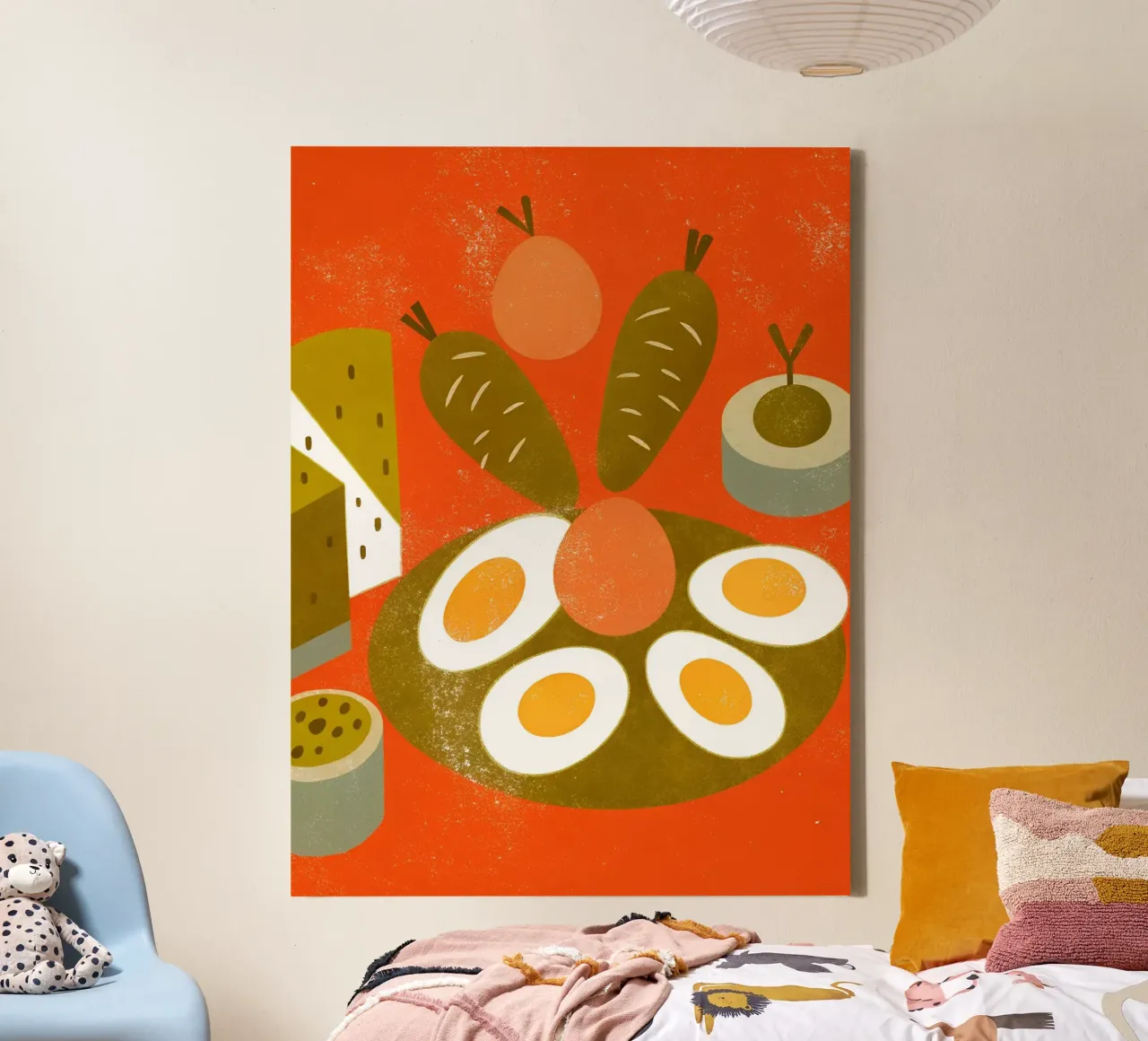 Retro Pop Egg Food canvas by THE LATEST SHOP