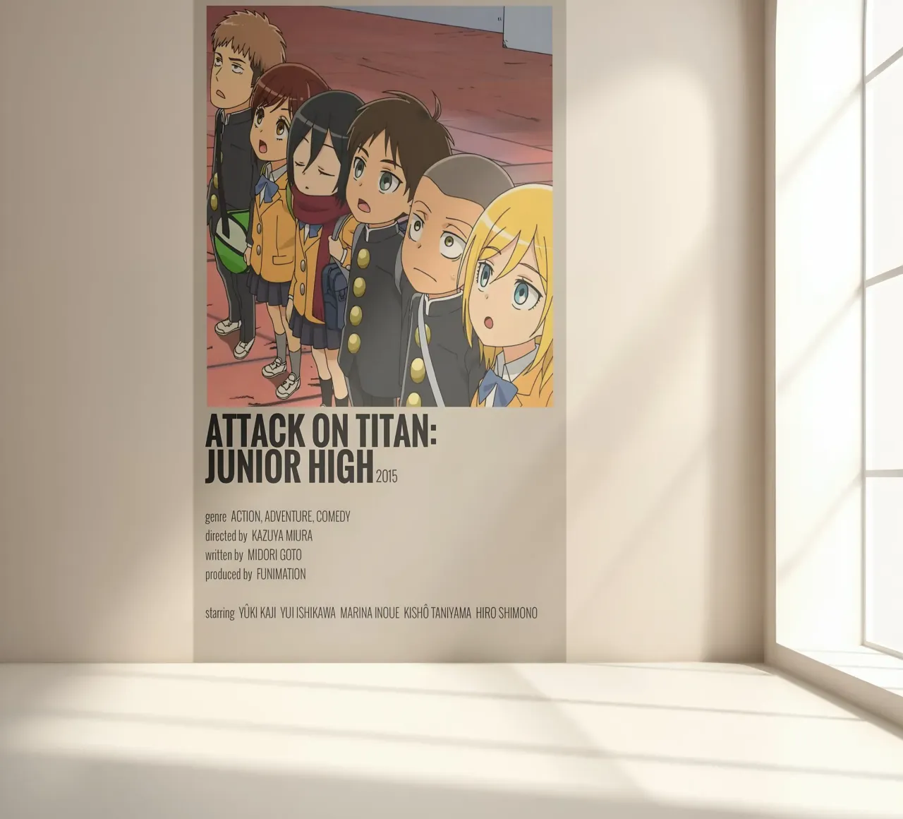 ATTACK ON TITAN JUNIOR HIGH 2015 fotobehang van Totoya