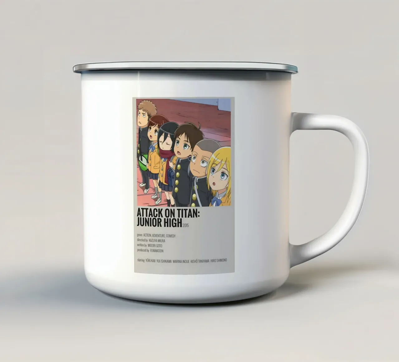 ATTACK ON TITAN JUNIOR HIGH 2015 tazza in smalto da Totoya