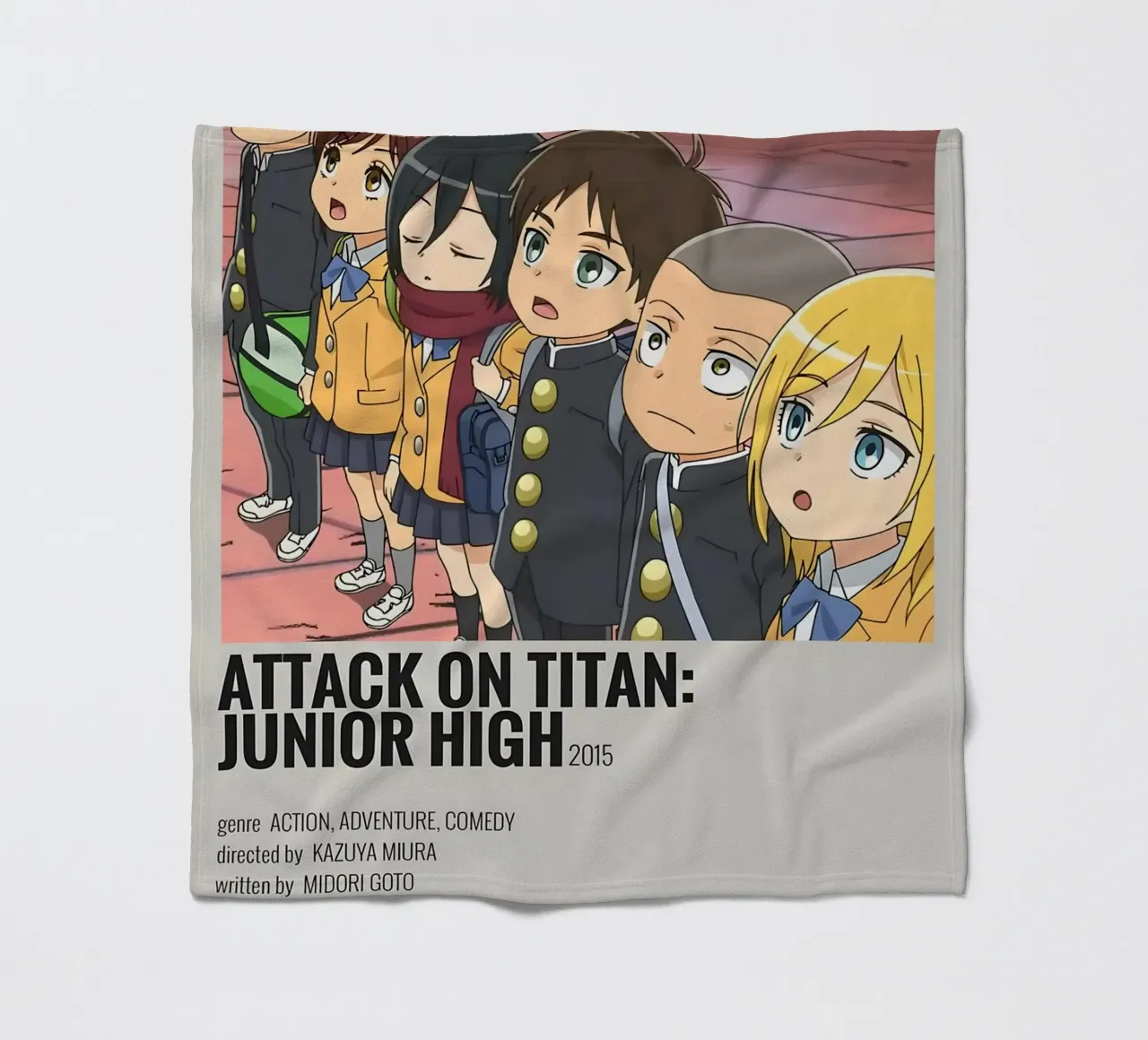 ATTACK ON TITAN JUNIOR HIGH 2015 coperta in pile da Totoya