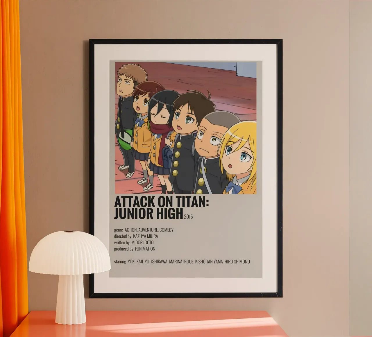ATTACK ON TITAN JUNIOR HIGH 2015 carta hahnemühle da Totoya