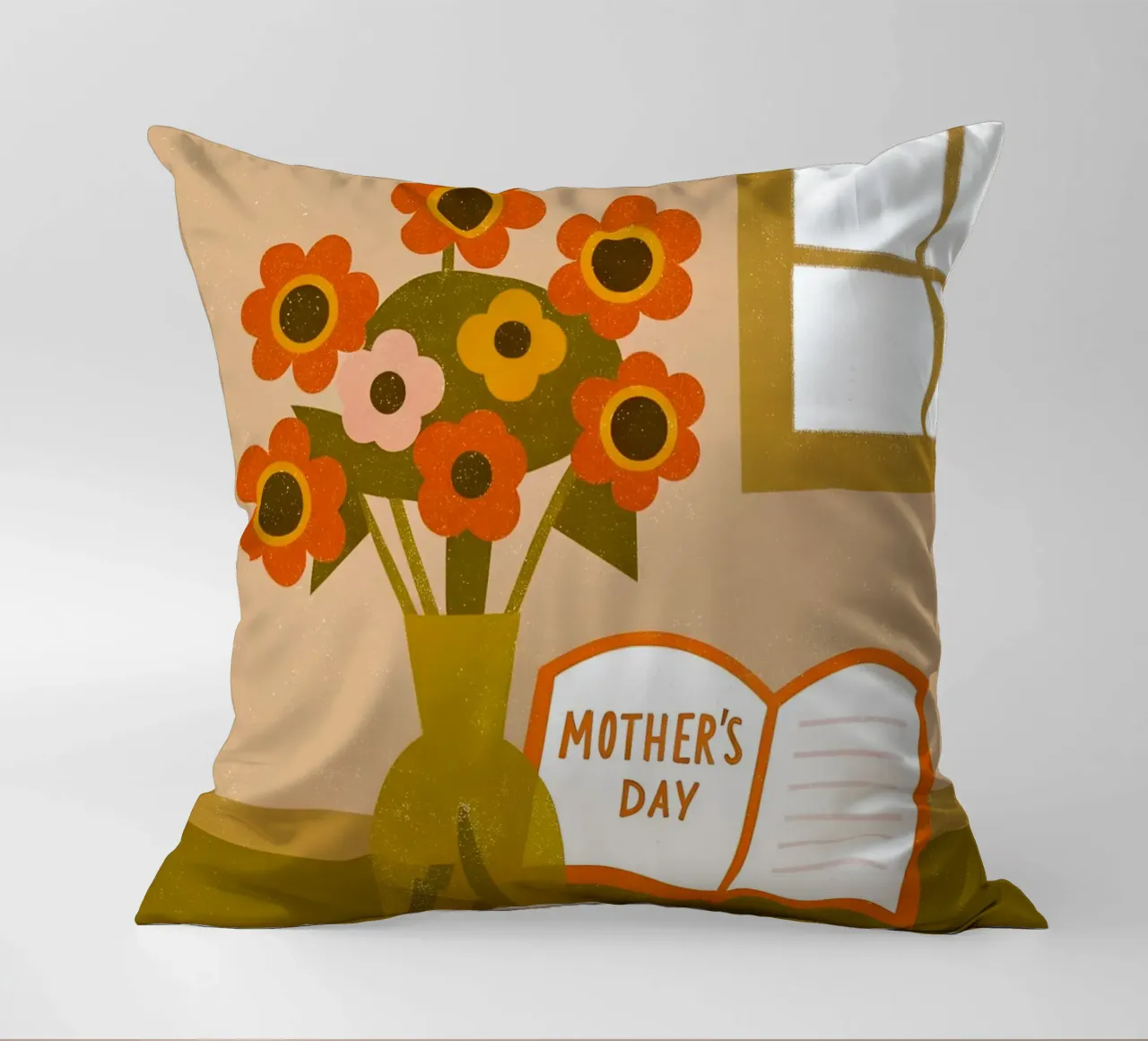 Fiori retrò pop per la festa della mamma cuscino da THE LATEST SHOP