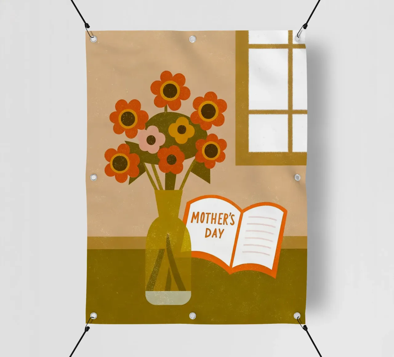 Fiori retrò pop per la festa della mamma telo in pvc da THE LATEST SHOP