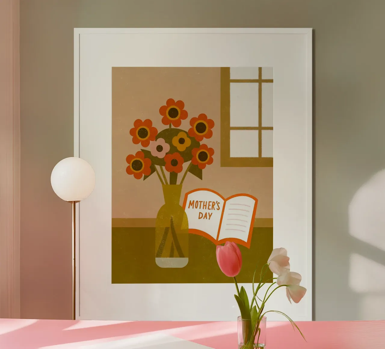 Fiori retrò pop per la festa della mamma carta hahnemühle da THE LATEST SHOP