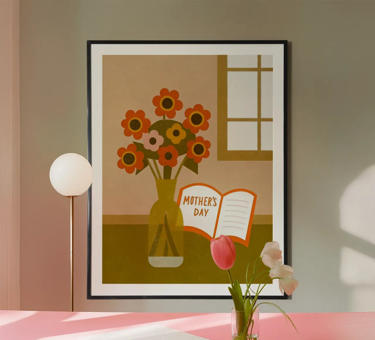 Fiori retrò pop per la festa della mamma carta hahnemühle da THE LATEST SHOP